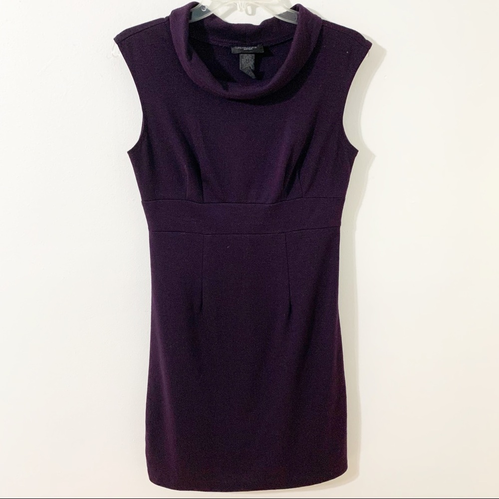 Alyn Paige Cowl Neck Midi Knit Dress Career Wear